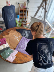 Skeleton Mermaid T-Shirt - Black