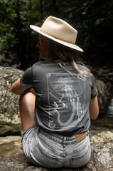 Skeleton Mermaid T-Shirt - Gray