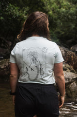 Skeleton Mermaid T-Shirt - Light Blue