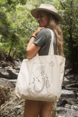 Tote Bags Skeleton Mermaid