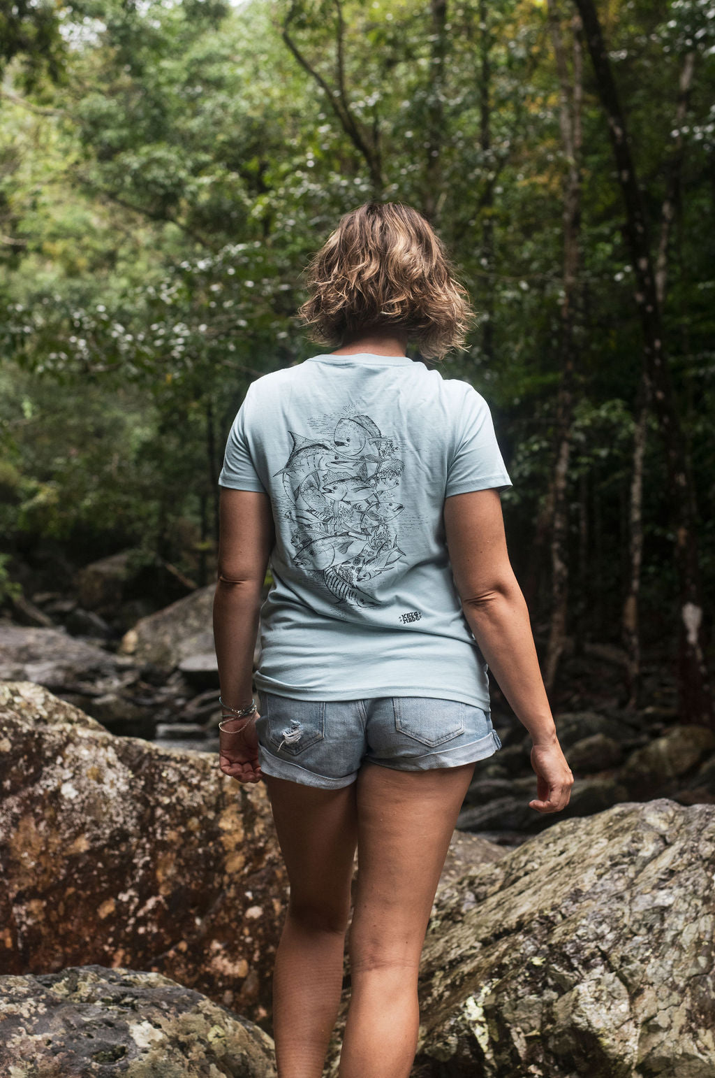School Of Fish T-Shirt - Sky Blue